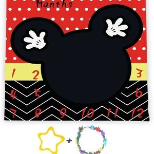 Mickey Mouse themed monthly milestone blanket